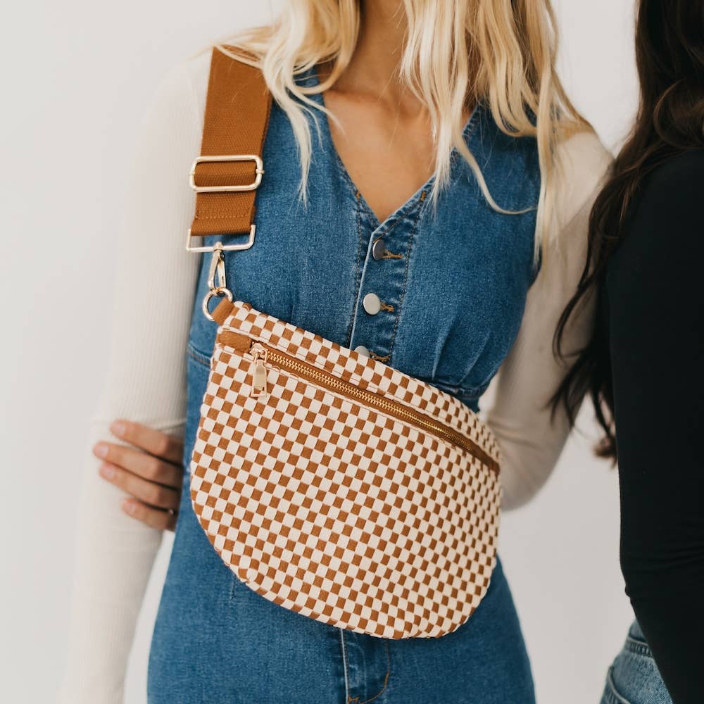Westlyn Woven Bum Bag-Leather