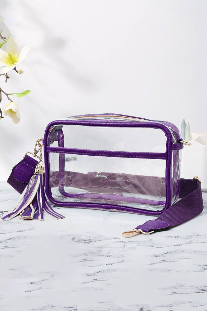 Clear PU Cross Body Camera Bag