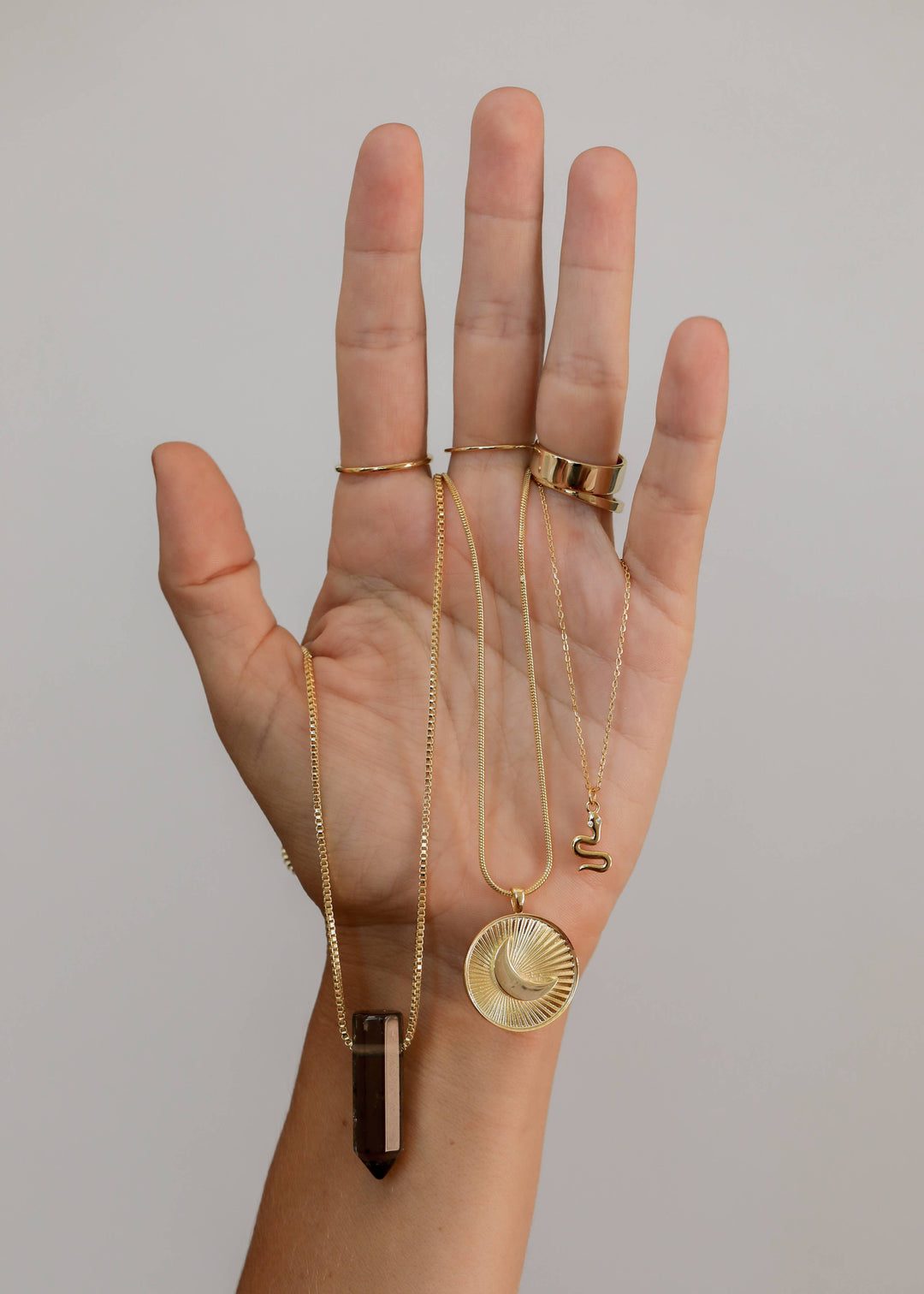 Necklace - Crescent Moon Coin