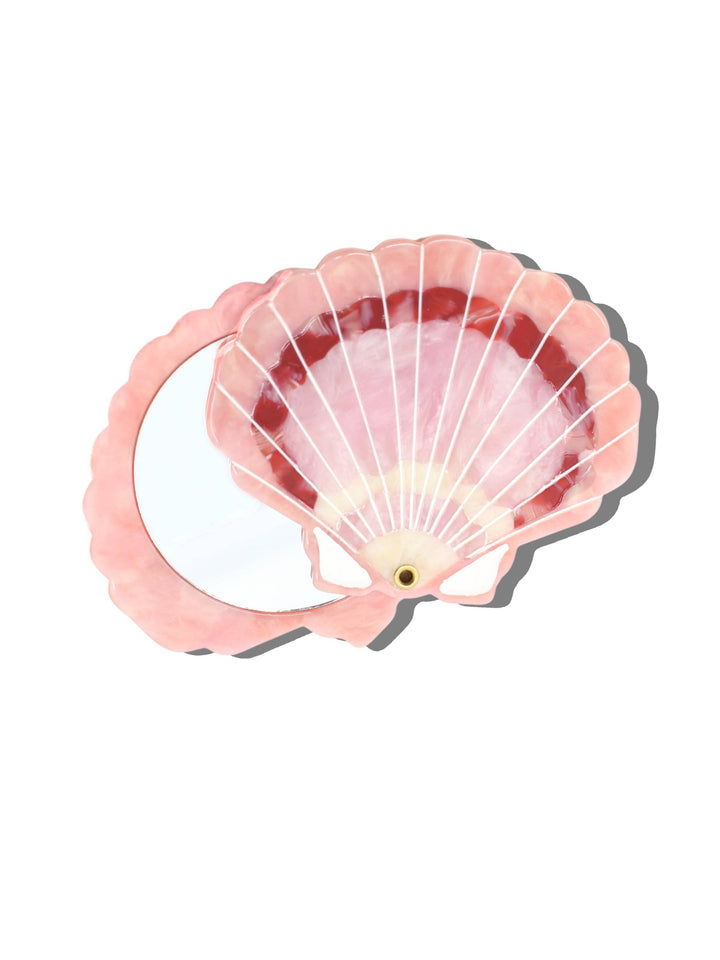 Compact Mirror-Hand-painted Sunset Seashell