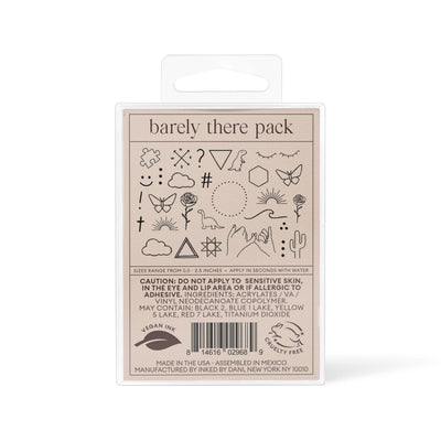 Barely There Temporary Tattoo Pack