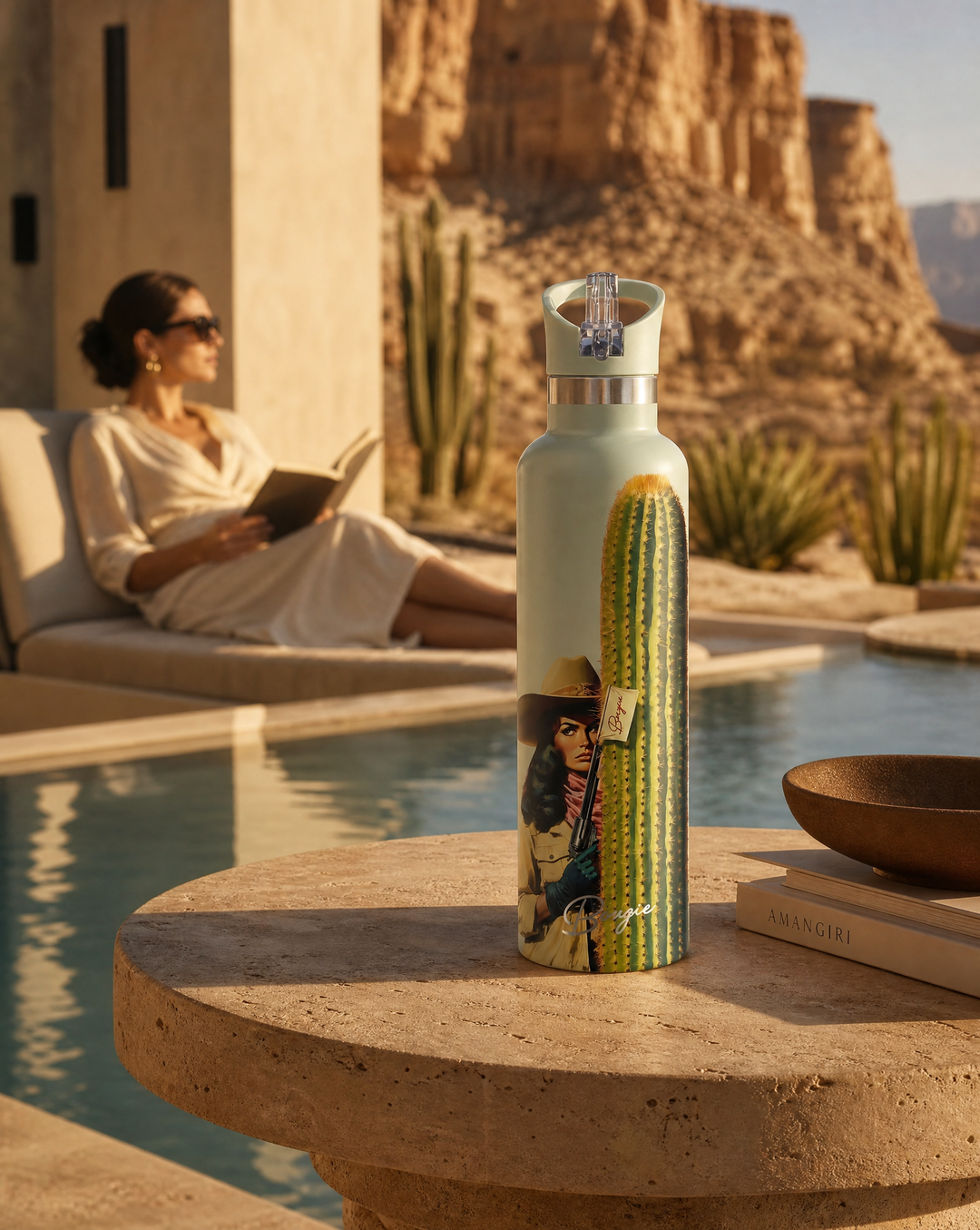 BANDIT | Vintage Pin-Up Bandit Insulated Water Bottle 25 oz-Jade