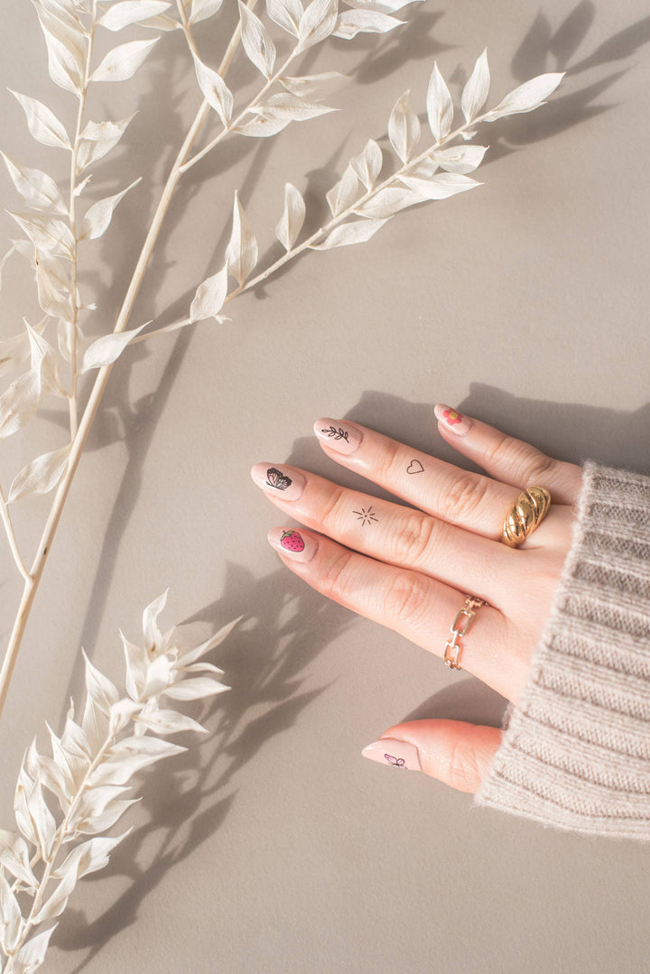 Nail Art Temporary Tattoo Pack - Color