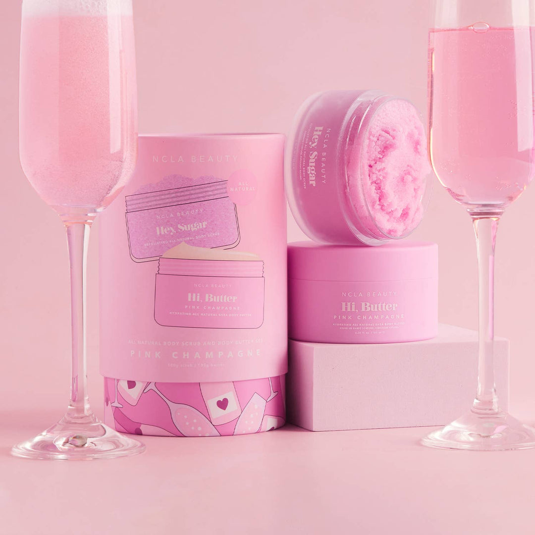 Body Scrub + Body Butter Set-Pink Champagne
