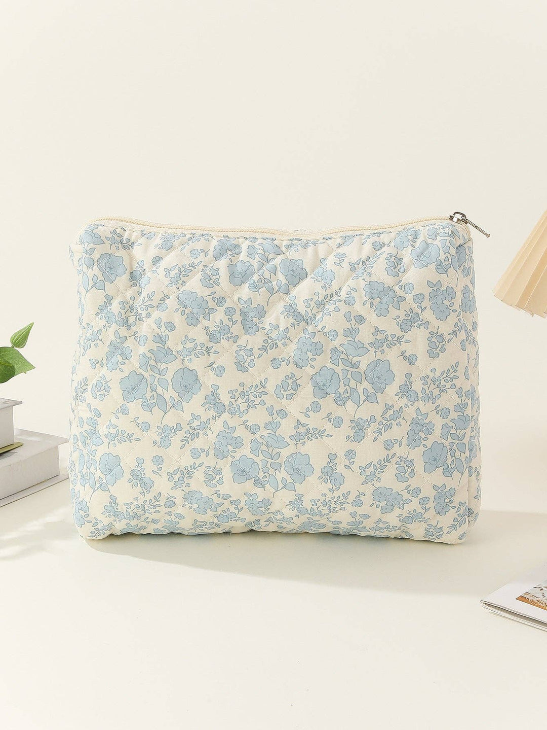 Midi Floral Print Quilted Cosmetic Bag DPB0118