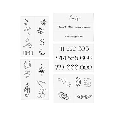 Lucky Girl Temporary Tattoo Pack