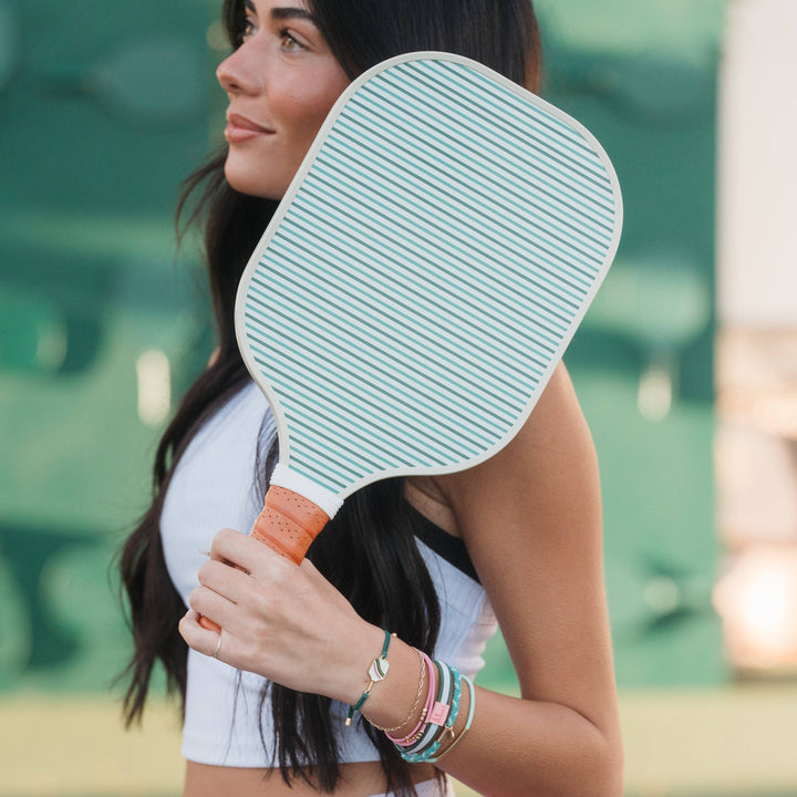 Hair Tie Bracelets-Rally Pickleball with Pink and Green
