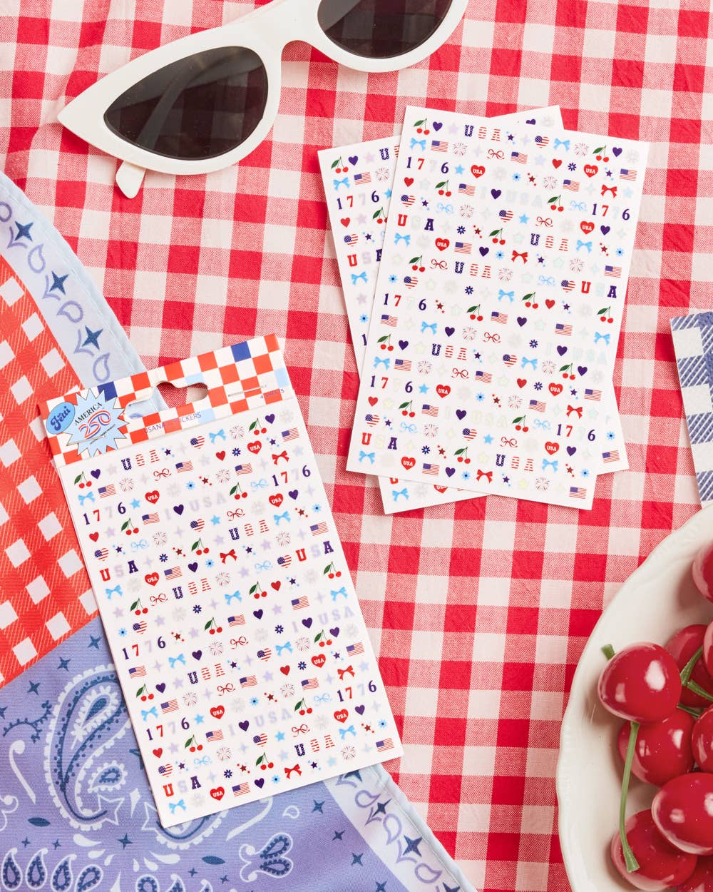 Nail Stickers-America 250 | patriotic nails, usa party