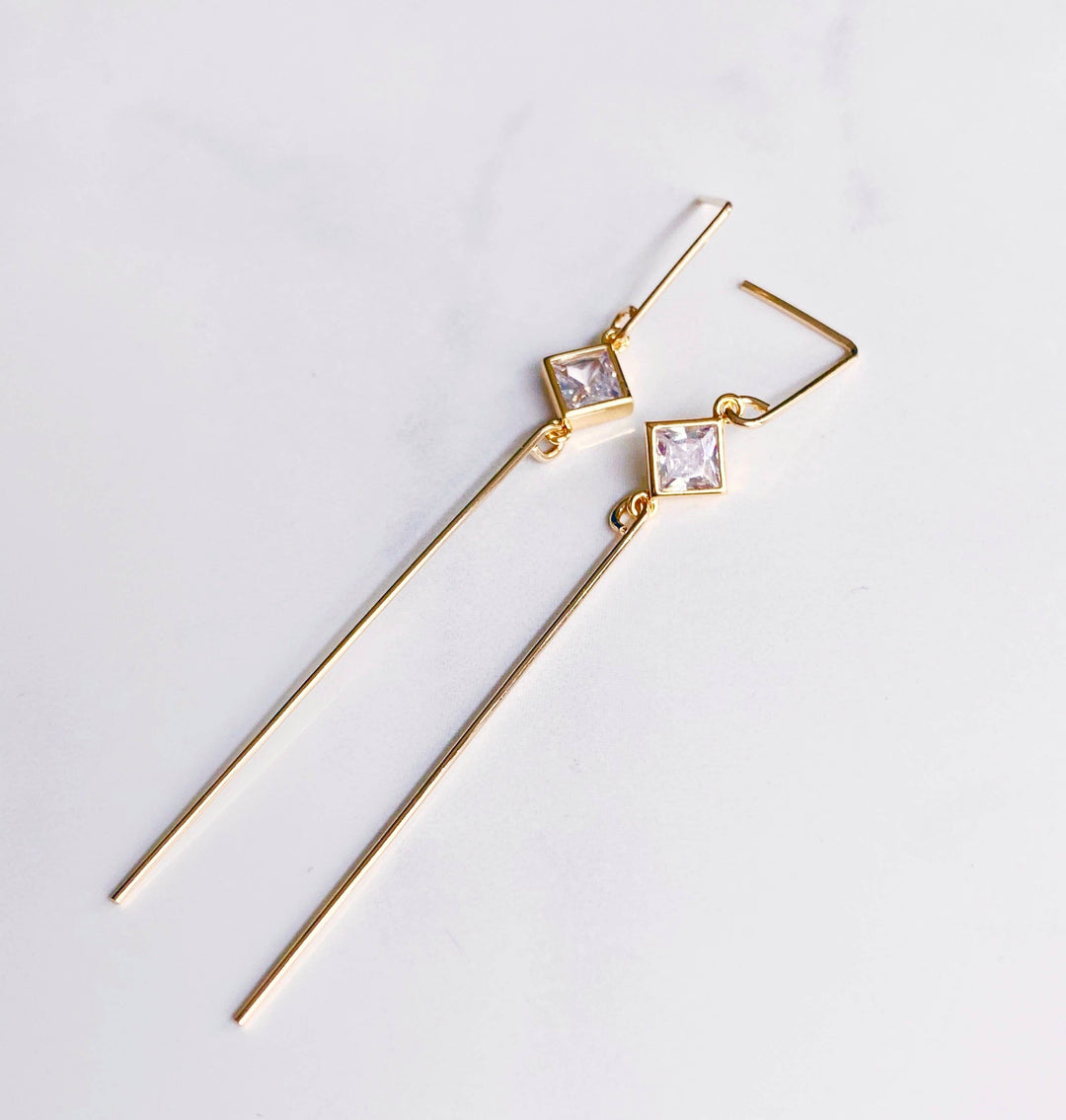 Earrings-Diamond crystal post