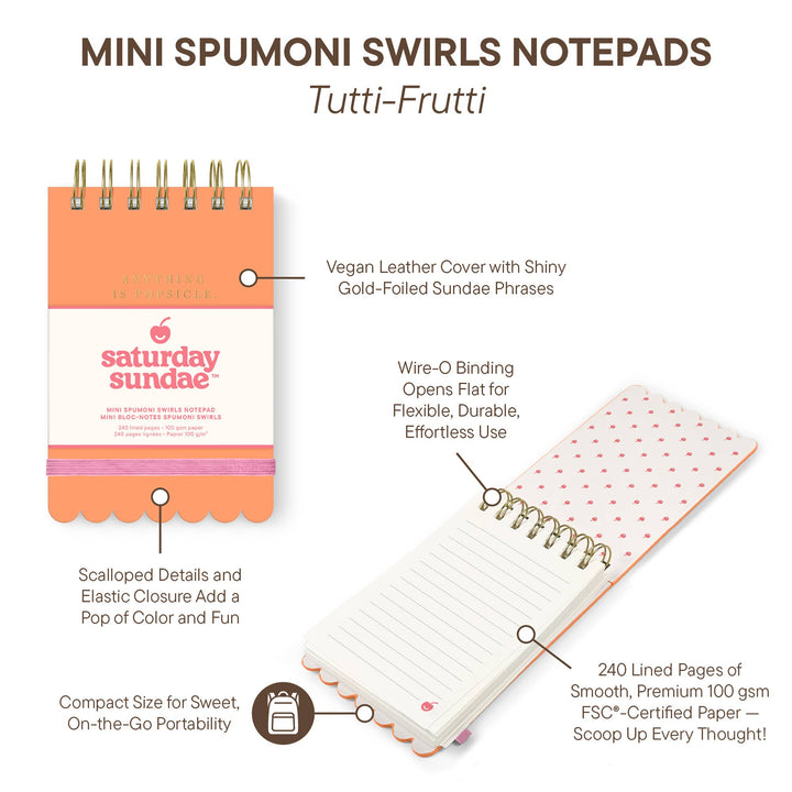 Mini Notepad-Tutti-Frutti Spumoni Swirls