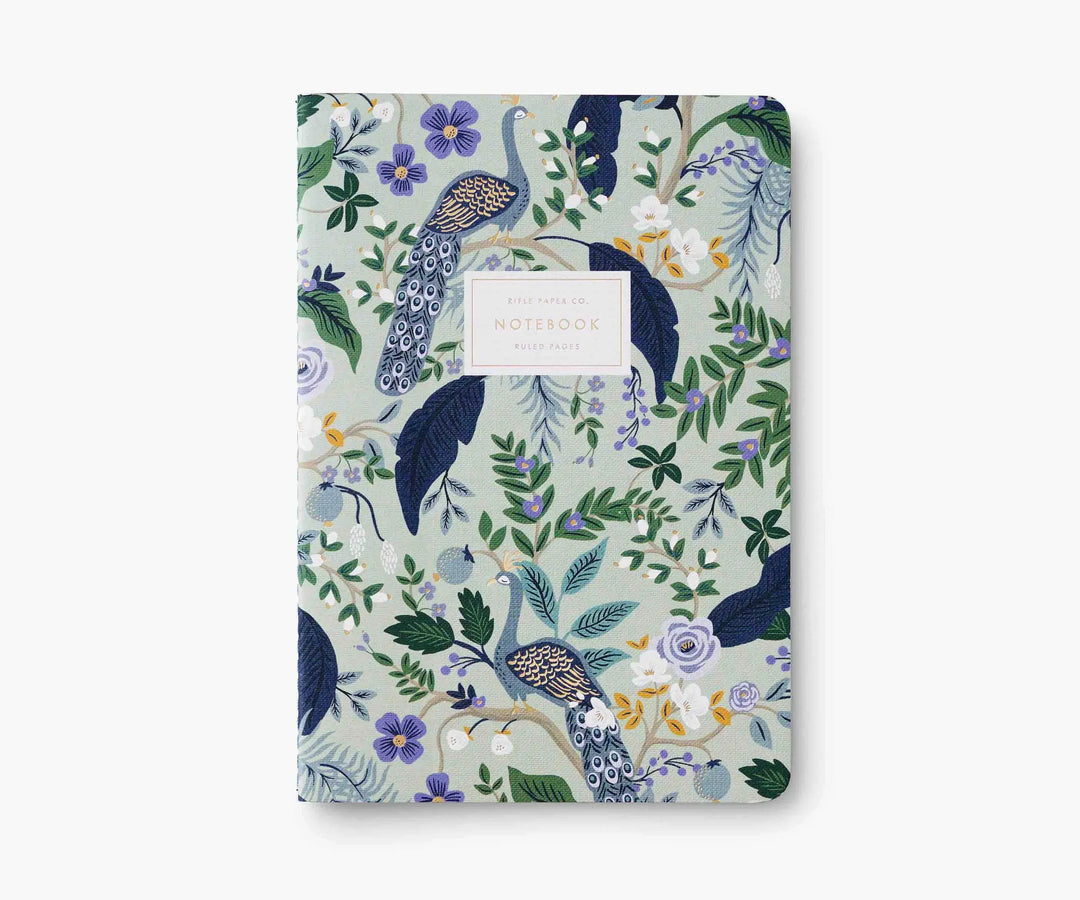 Set of 3 Notebooks- Peacock