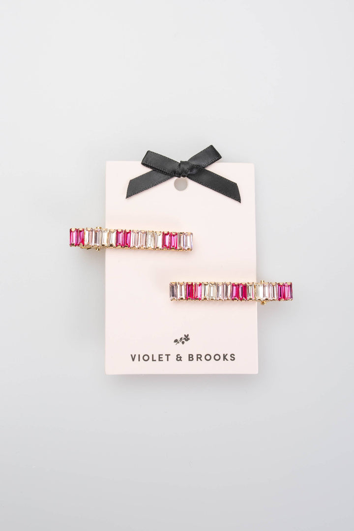 Elyse Crystal Clip Pair