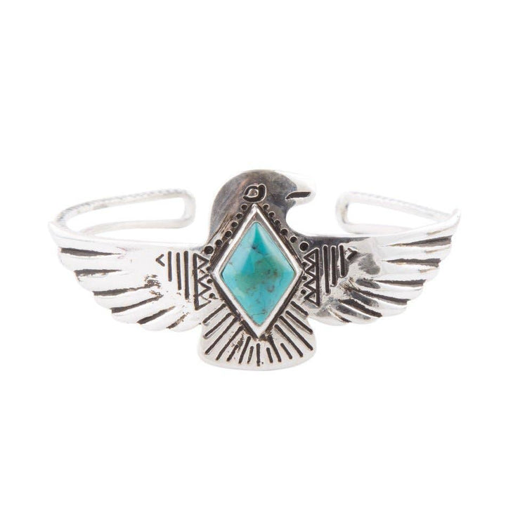 Bracelet-Turquoise and Sterling Silver Phoenix Cuff