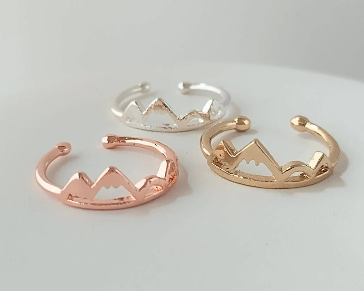 Tiny Mountain Ring, Wanderlust Ring: Silver