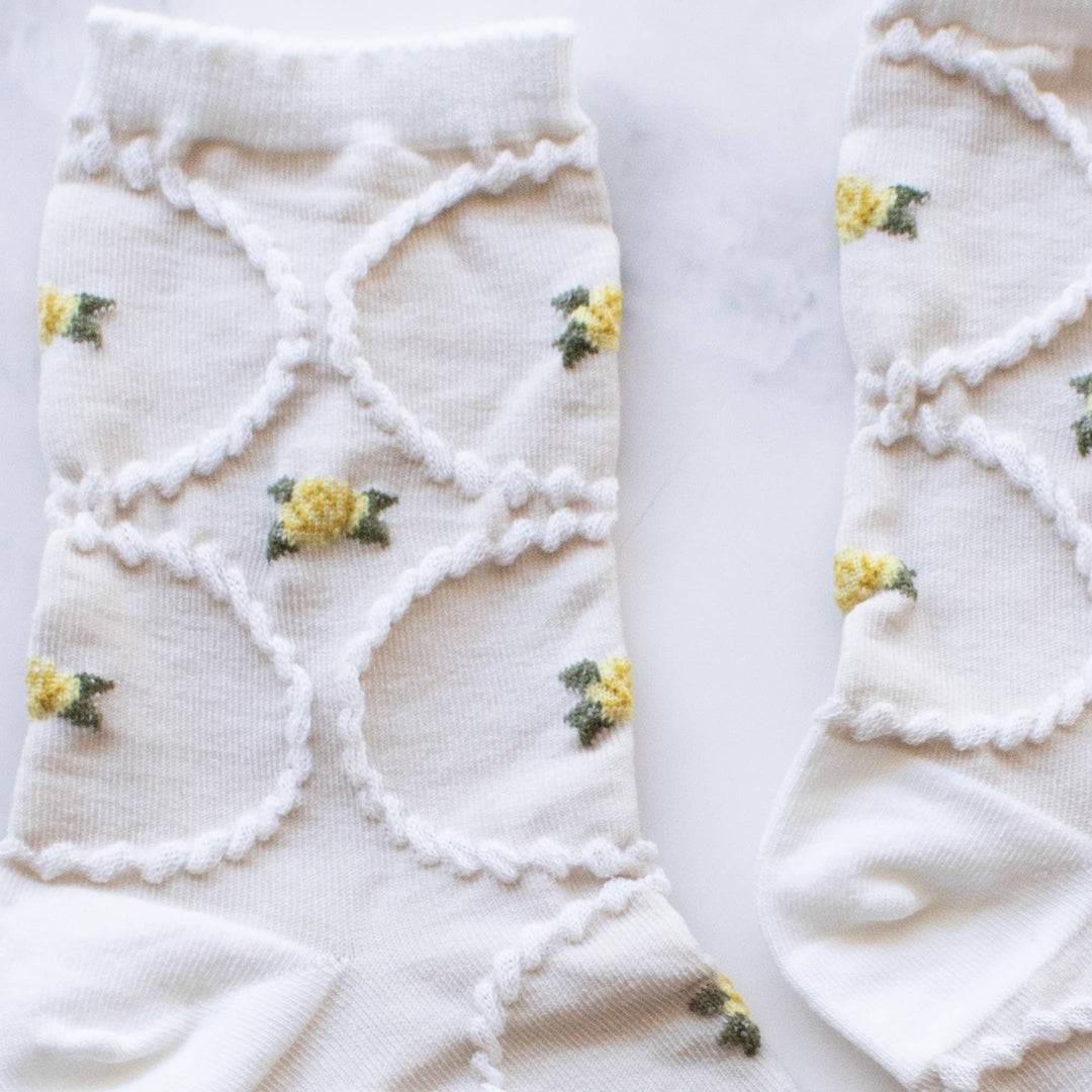 Women's Antique Floral Casual Socks