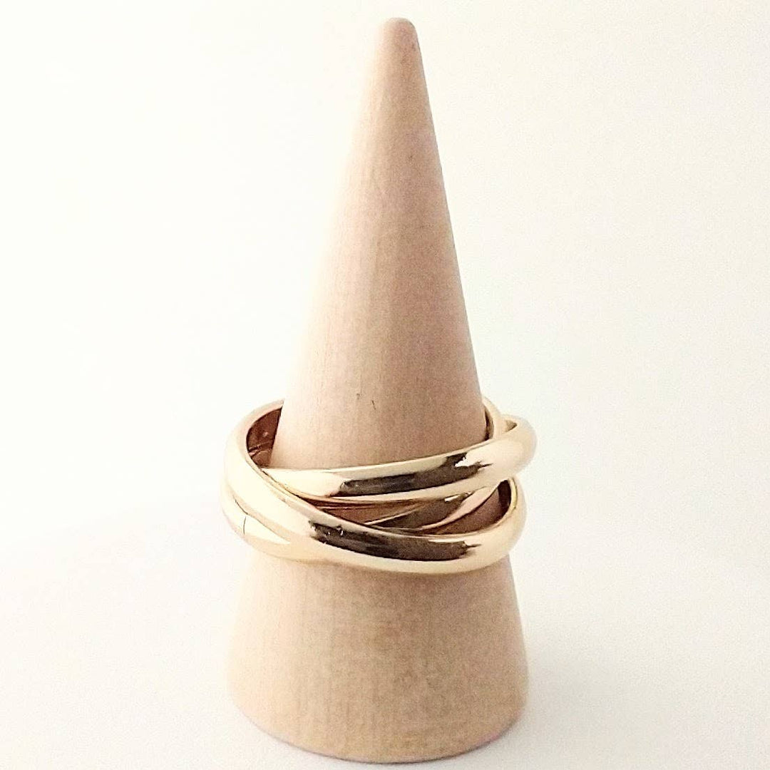 Gold Interlocking Ring, Fidget Ring