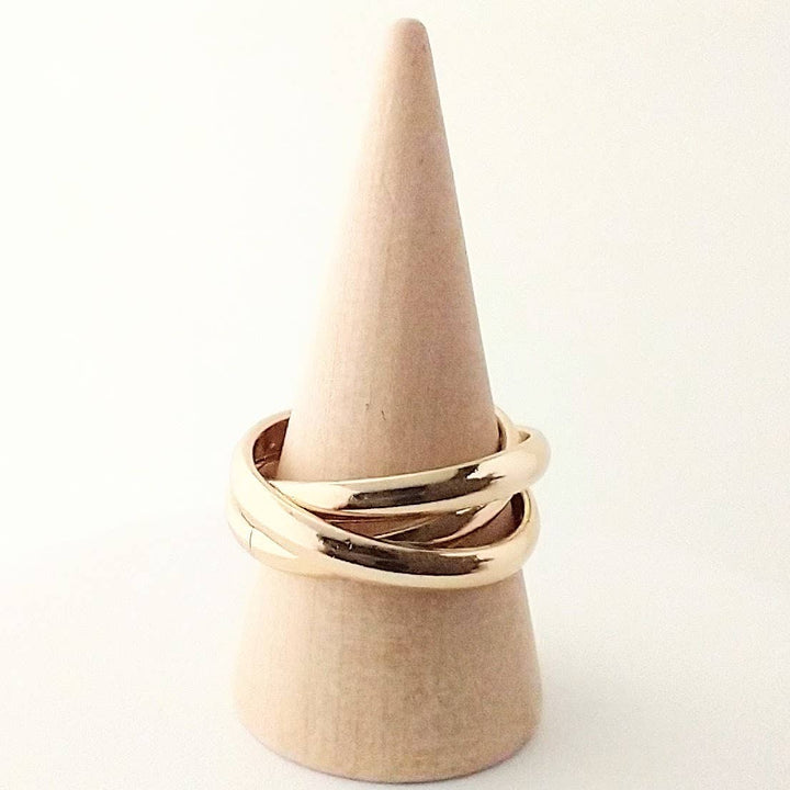 Gold Interlocking Ring, Fidget Ring