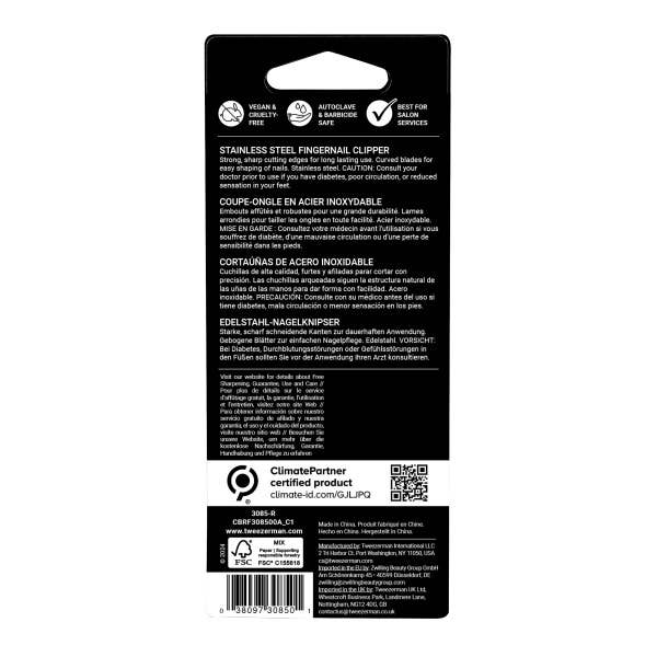 Tweezerman Stainless Steel Fingernail Clipper