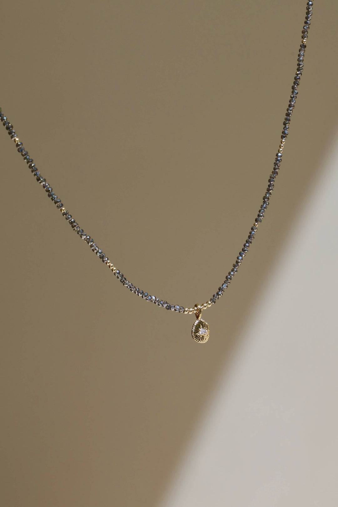 Necklace-Sika Star & Smoky Beaded