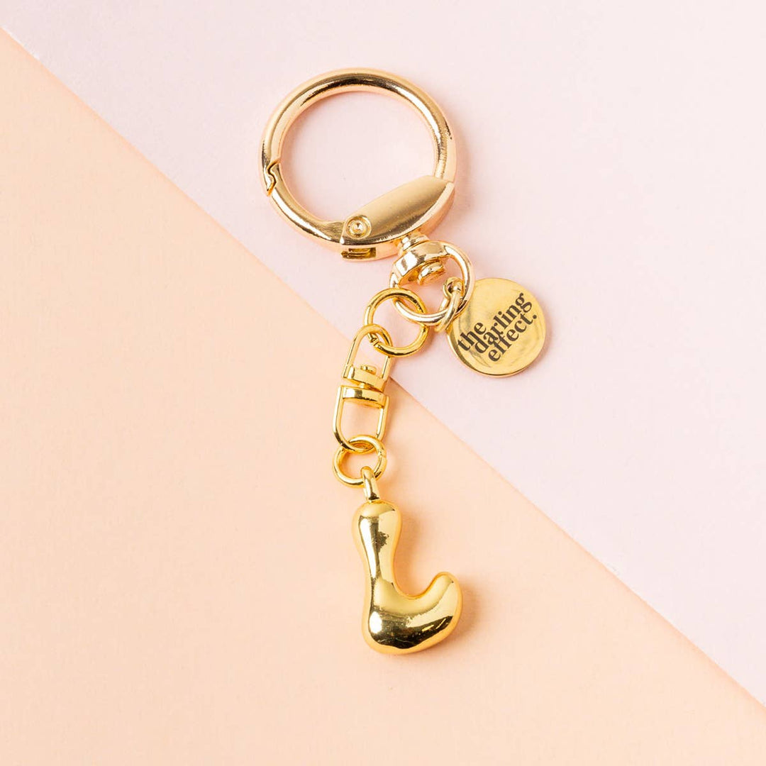 Bubble Letter Keychain Bag Charm–L