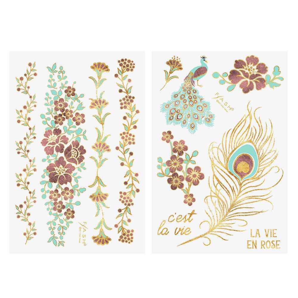 CAMILLE metallic temporary tattoo pack