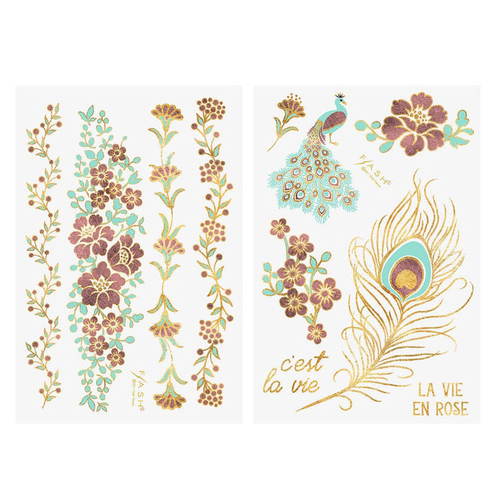 CAMILLE metallic temporary tattoo pack