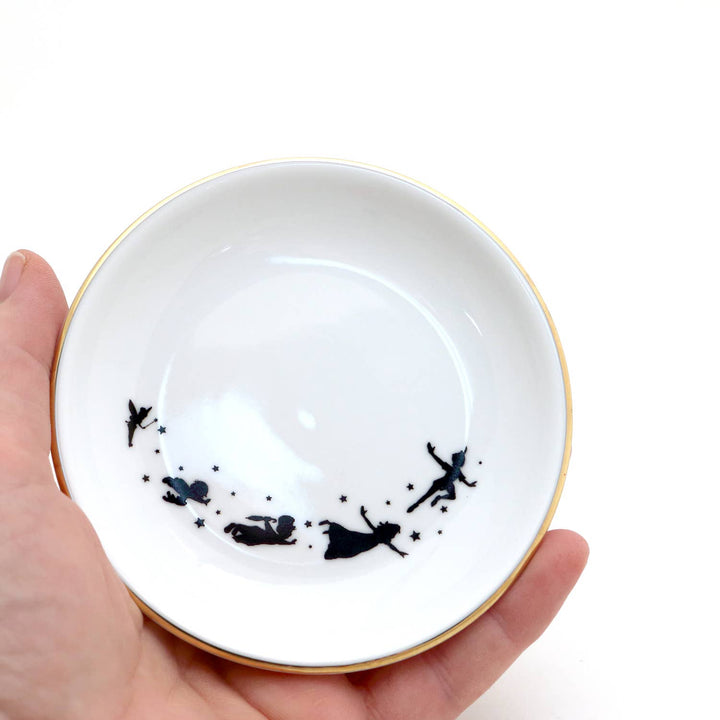Peter Pan Ring Dish, 22K Gold, ring holder, trinket dish