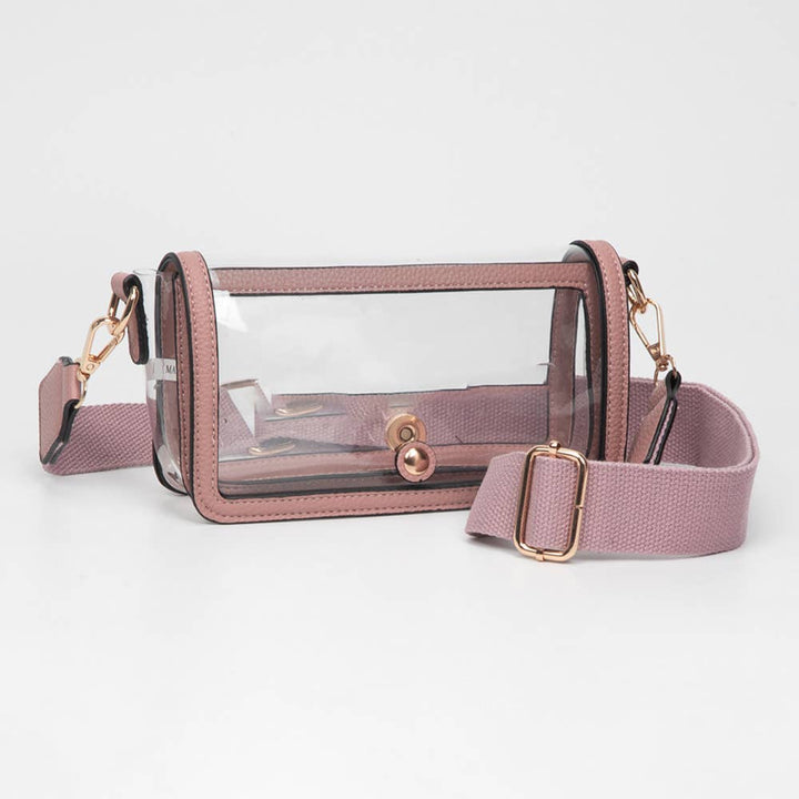 Flap Crossbody Bag-Transparent Rectangle