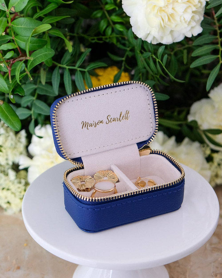 Marie-Leather Mini Travel Jewelry Box