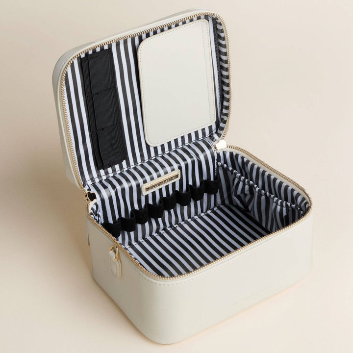 Jetsetter Train Case-Ecru Cream