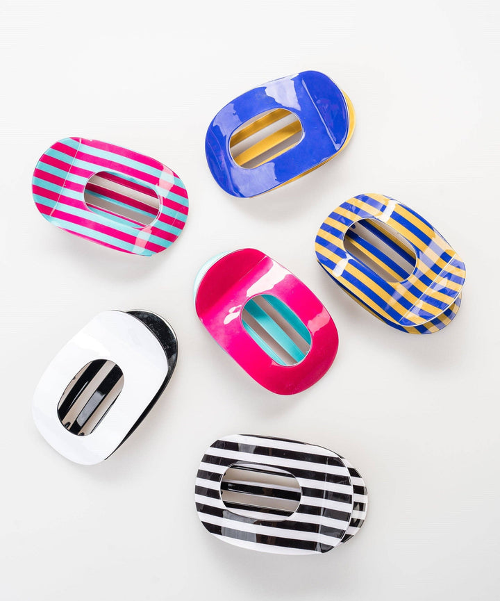 Color Block Banana Clip