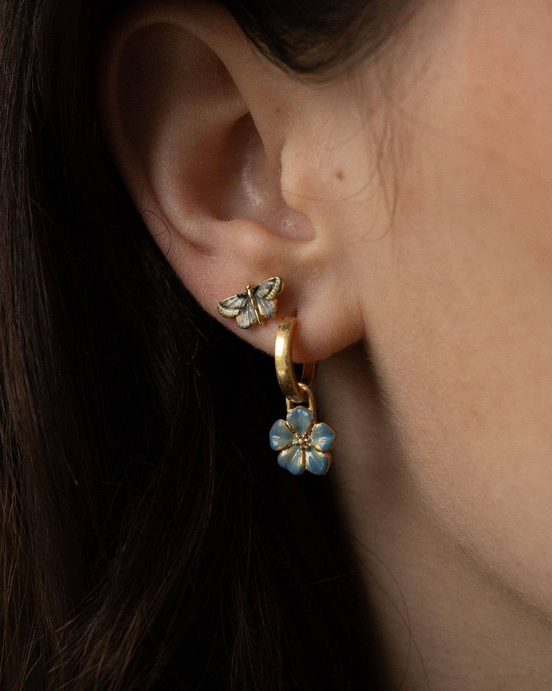 Forget Me Not Charm Huggies