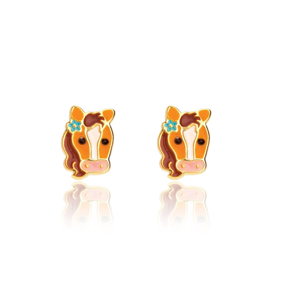 Stud Earrings-Pretty Pony