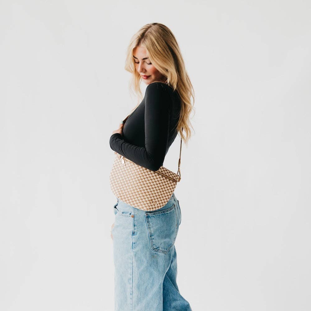 Westlyn Woven Bum Bag-Leather