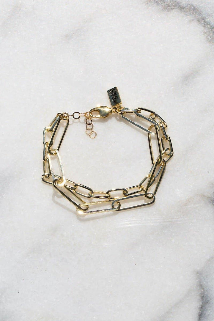 Bracelet-Gold Paper Clip