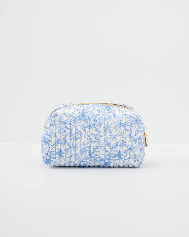 Bunny Blues Small Quilted Make Up Bag