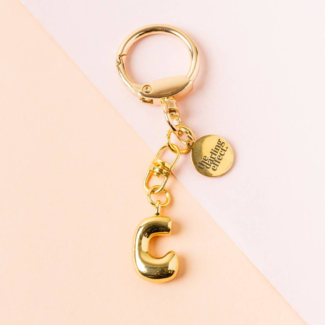 Bubble Letter Keychain Bag Charm–C