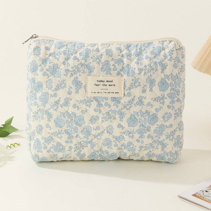 Midi Floral Print Quilted Cosmetic Bag DPB0118
