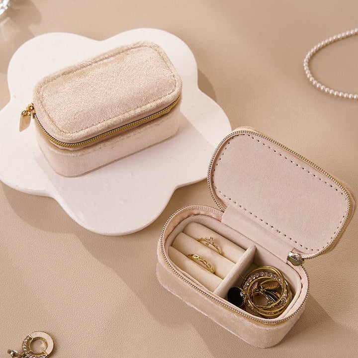Travel Mini Velvet Jewelry Organizer Box