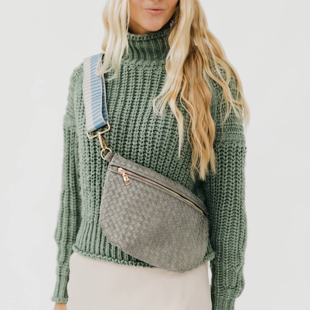 Westlyn Woven Bum Bag-Leather