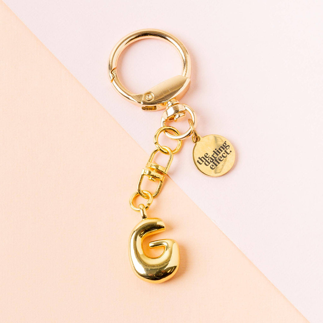Bubble Letter Keychain Bag Charm-G