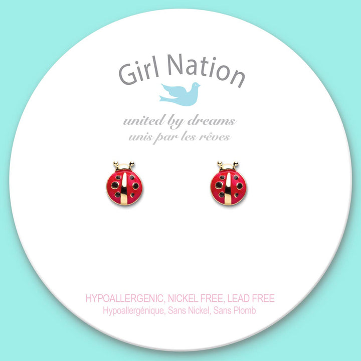 Stud Earrings-Little Ladybug