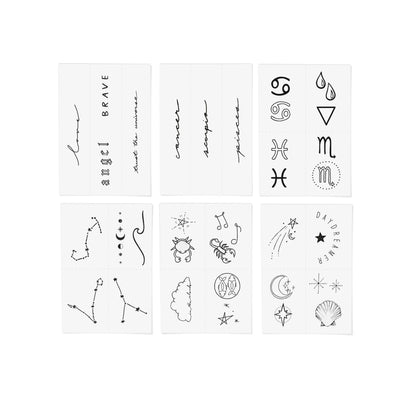 Zodiac Collection: Water Signs Temporary Tattoo Pack