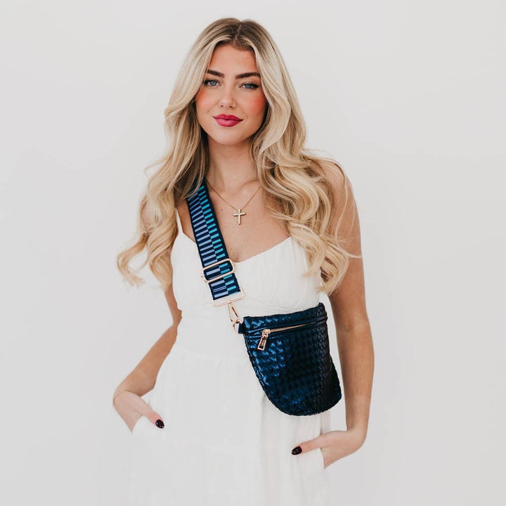 Westlyn Woven Bum Bag-Leather