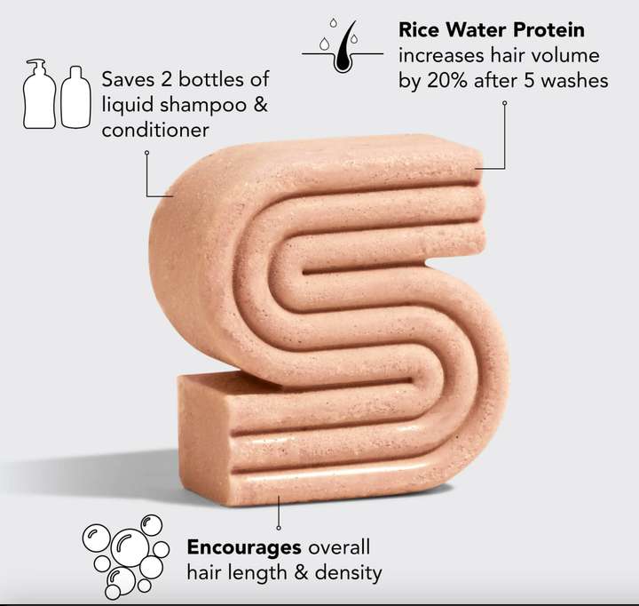 Solid Shampoo Bar-Rice Water Protein for Hair Growth