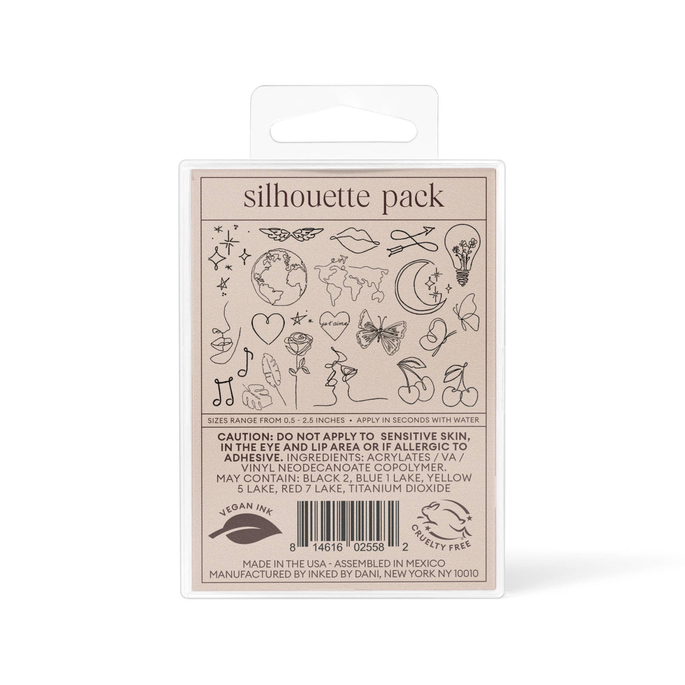 Silhouette Temporary Tattoo Pack