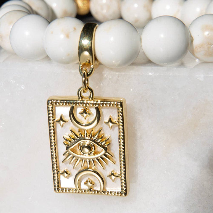 Gold Charm-Medallion Mother of Pearl