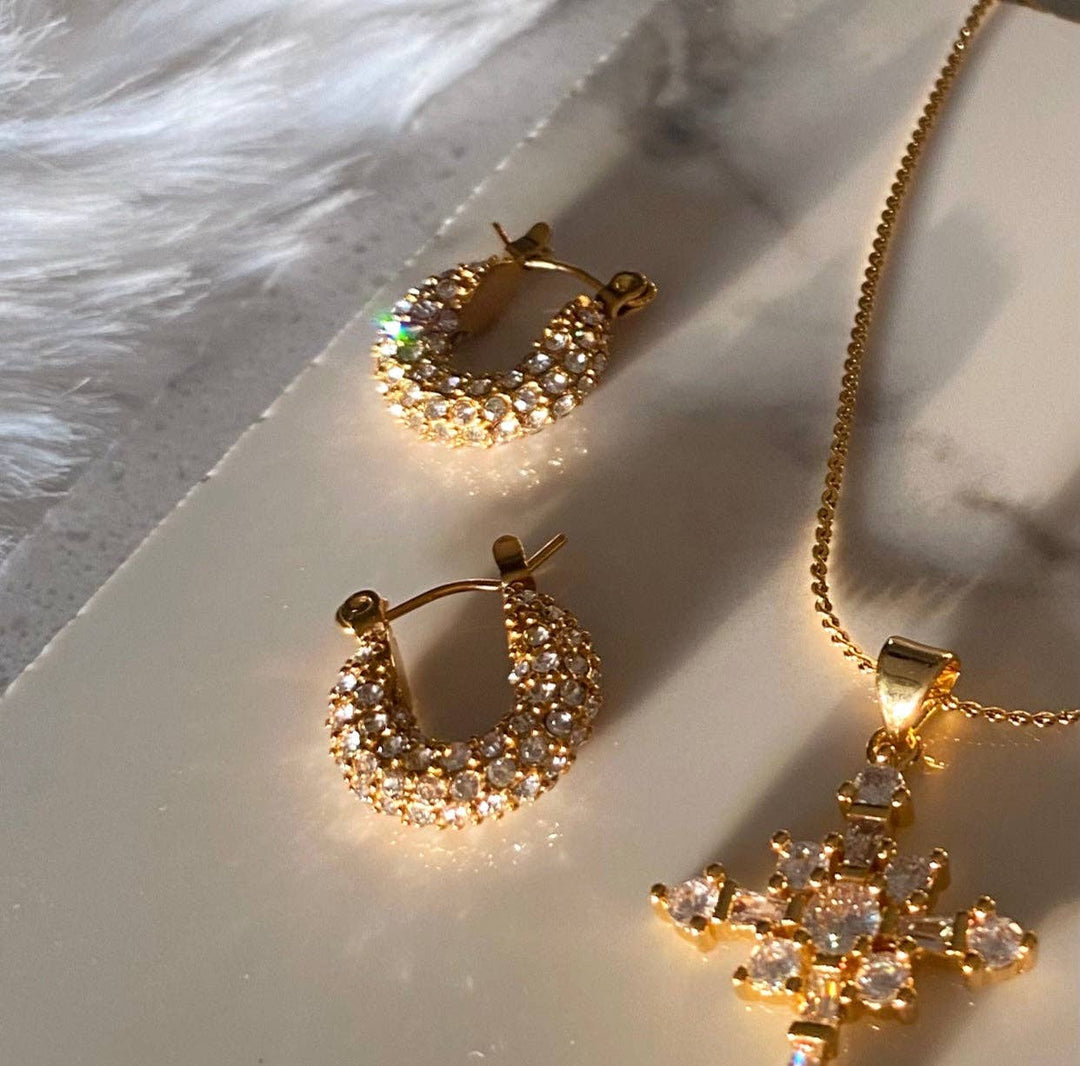 Earrings-Disco Baby Hoops