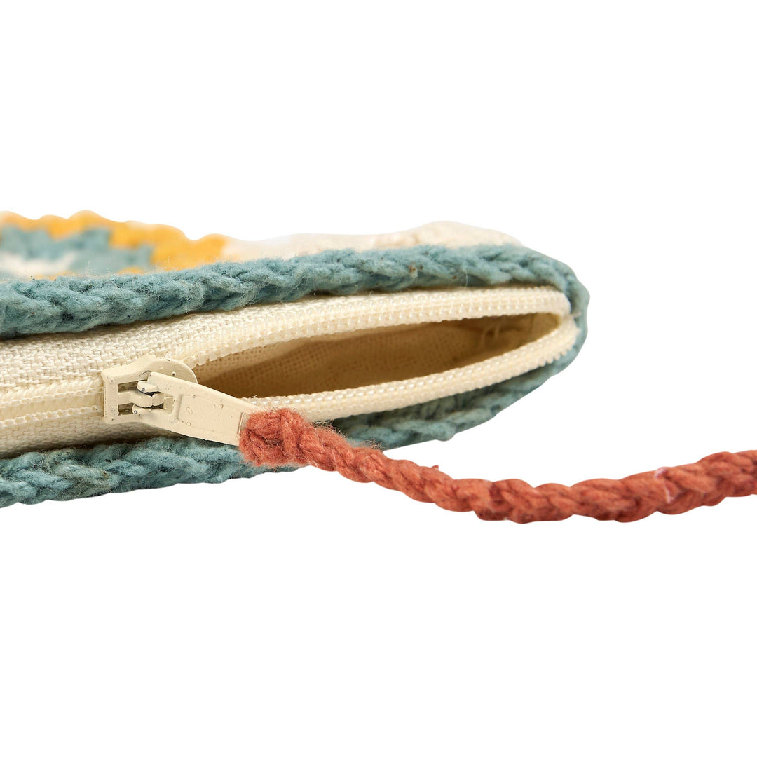 Zipper Pouch-Crochet Flower