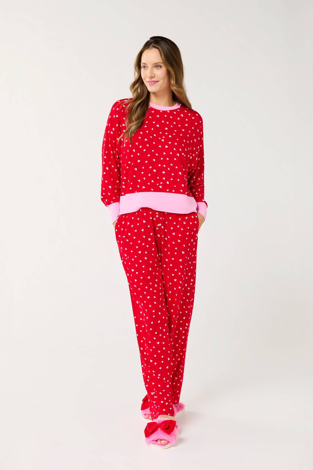 MINI HEARTS ULTRA-SOFT JERSEY KNIT PJ SET